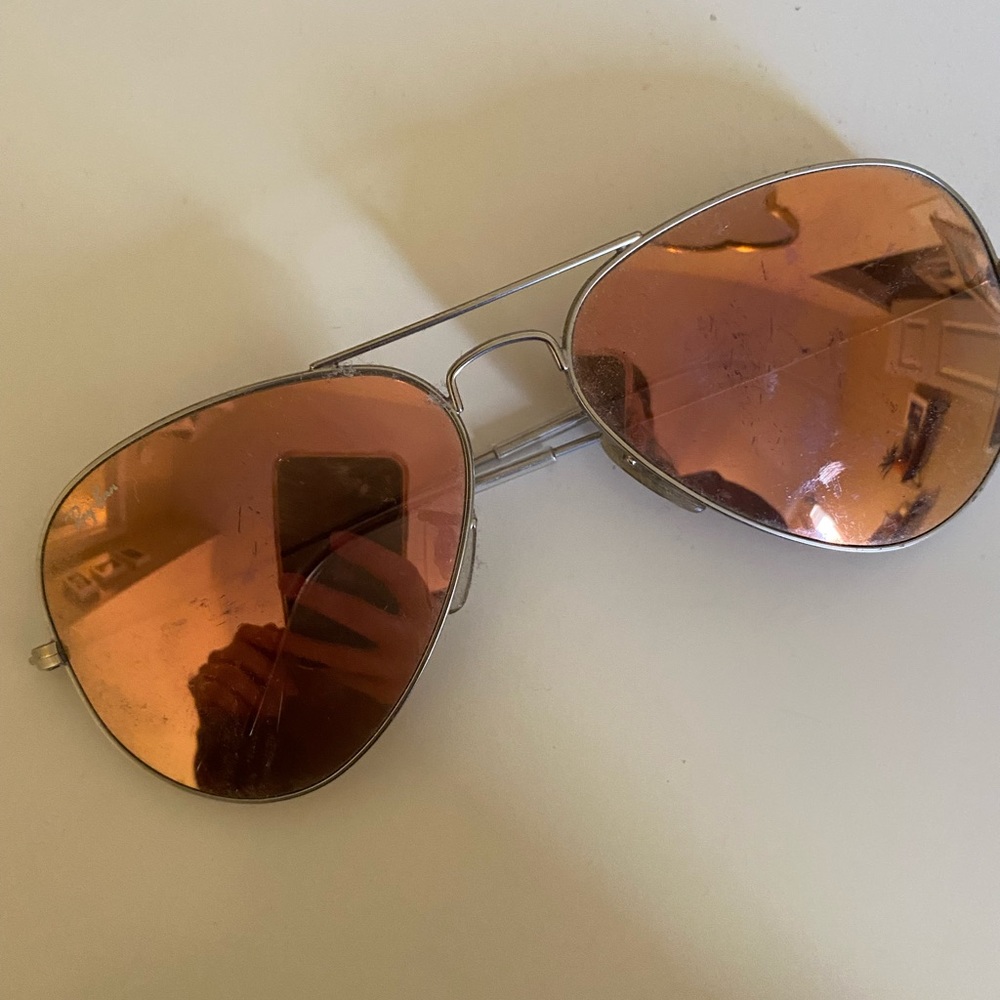 Ray ban 58mm aviator with reflective lens